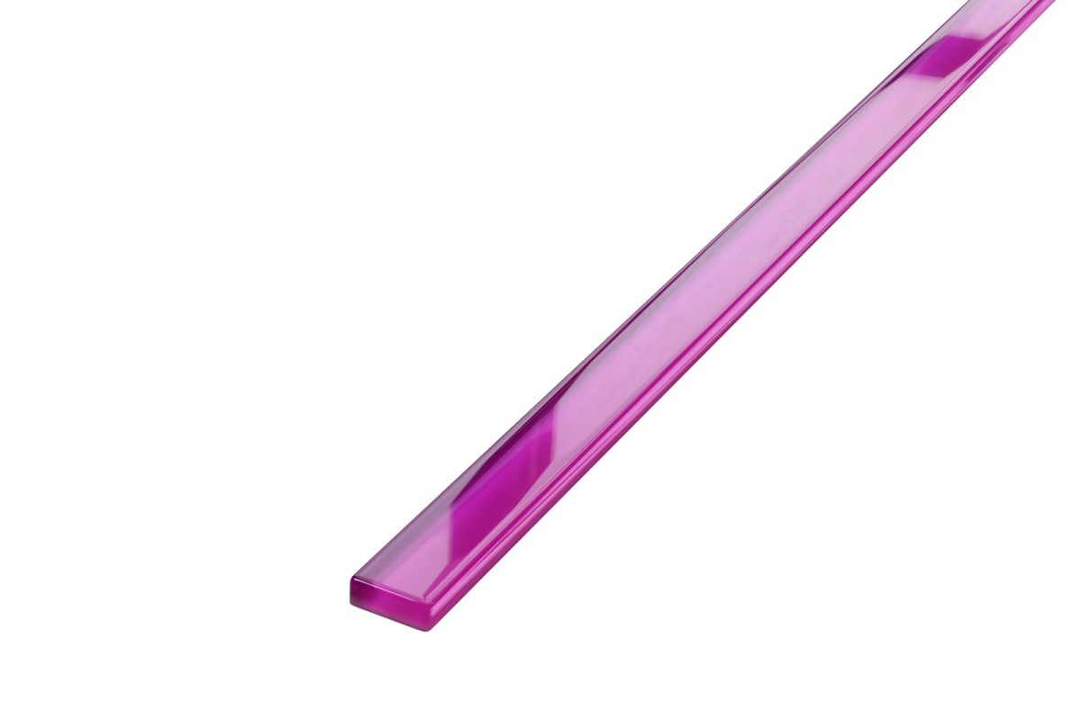LISTWA SZKLANA RÓŻOWA PIWONIA 2.3 x 60 cm – dekoracyjne do wnętrz – Szklane Mozaiki