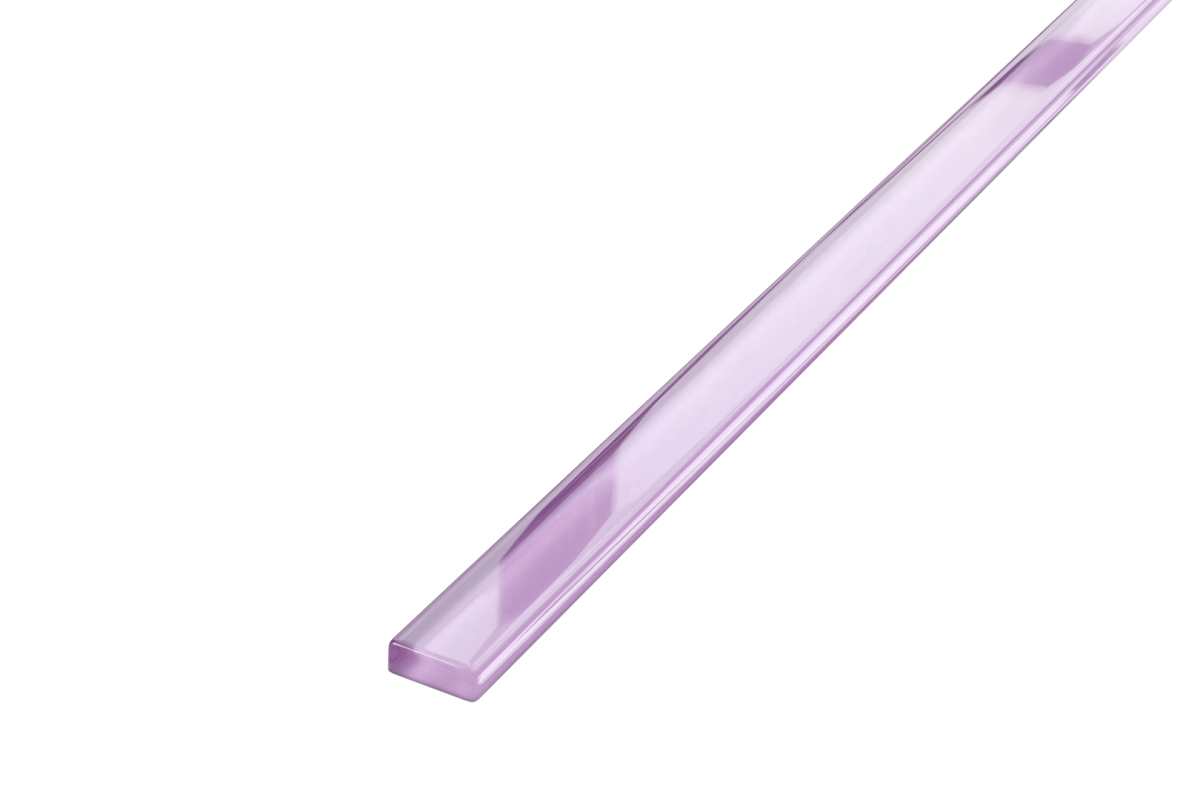 LISTWA SZKLANA RÓŻOWA VIOLA 2.3 x 60 cm – dekoracyjne do wnętrz – Szklane Mozaiki