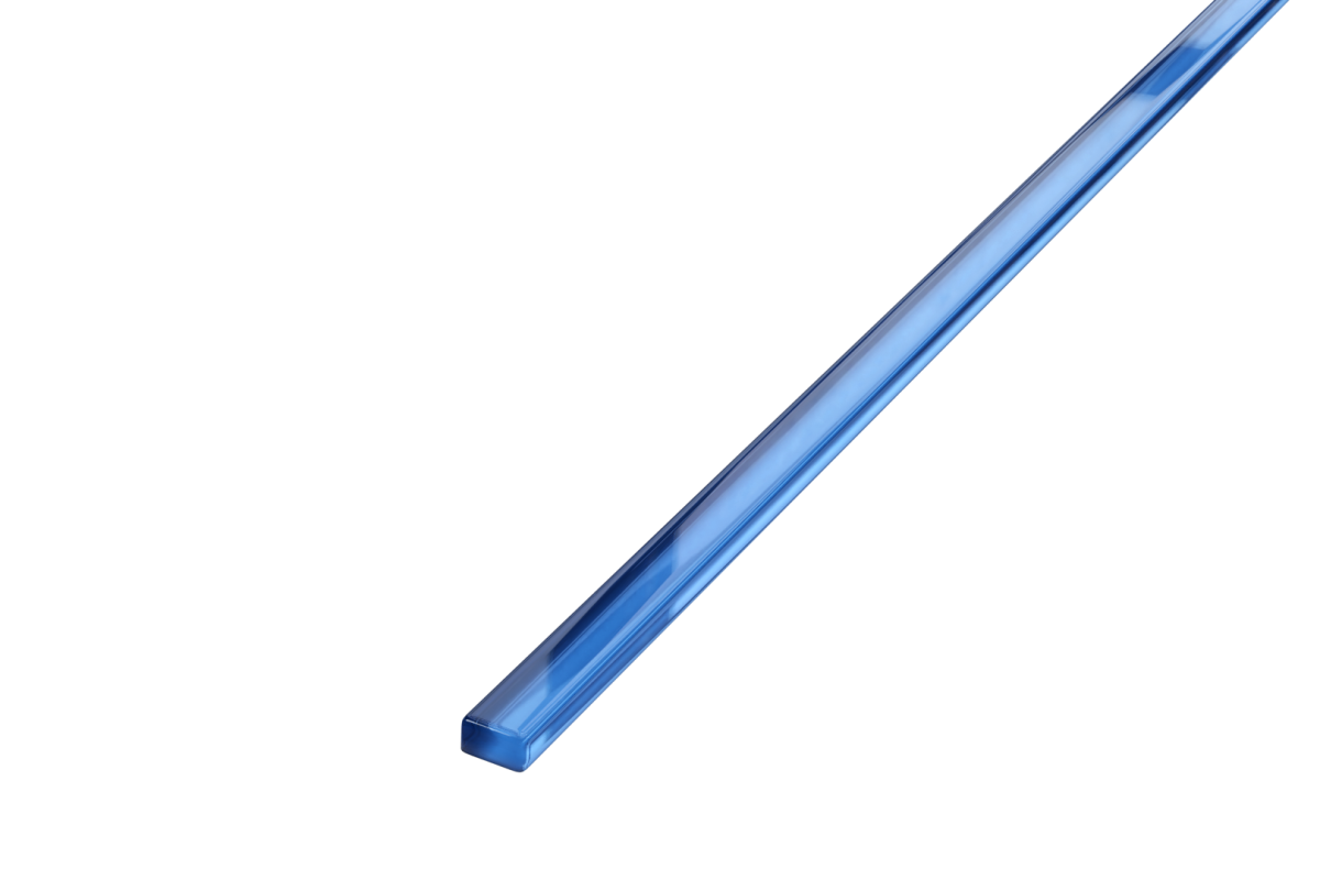 LISTWA SZKLANA NIEBIESKA BLUE JOY 1.5 x 44.8 cm  – dekoracyjne do wnętrz – Szklane Mozaiki