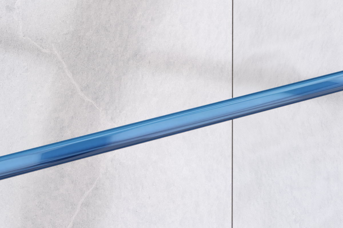 LISTWA SZKLANA NIEBIESKA BLUE JOY 1.5 x 44.8 cm  – dekoracyjne do wnętrz – Szklane Mozaiki