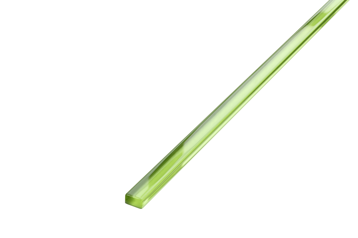 LISTWA SZKLANA ZIELONA GREEN JOY 1.5 x 44.8 cm – dekoracyjne do wnętrz – Szklane Mozaiki