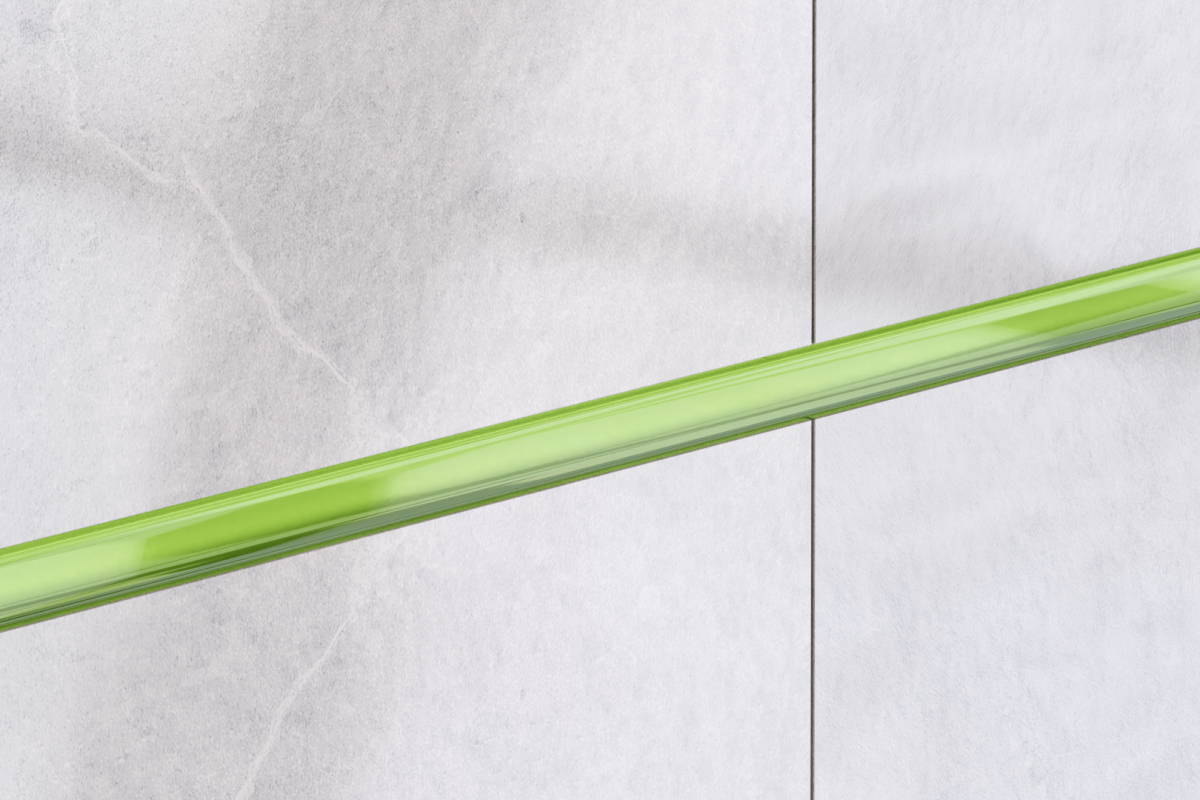 LISTWA SZKLANA ZIELONA GREEN JOY 1.5 x 44.8 cm – dekoracyjne do wnętrz – Szklane Mozaiki