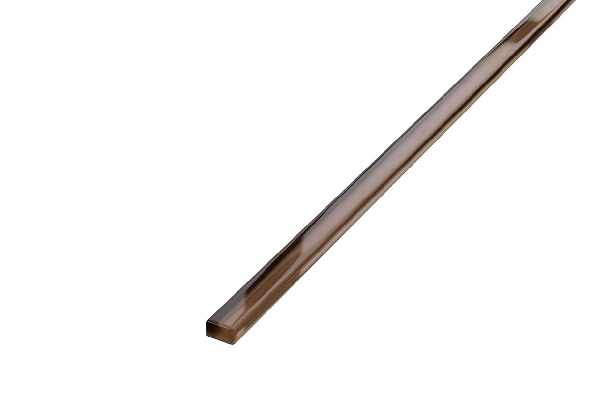LISTWA SZKLANA BRĄZOWA COFFE JOY 1.5 x 44.8 cm – dekoracyjne do wnętrz – Szklane Mozaiki