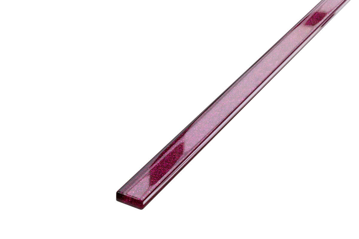 LISTWA SZKLANA LILA BROKAT RÓŻOWA 2.3 x 60 cm – dekoracyjne do wnętrz – Szklane Mozaiki