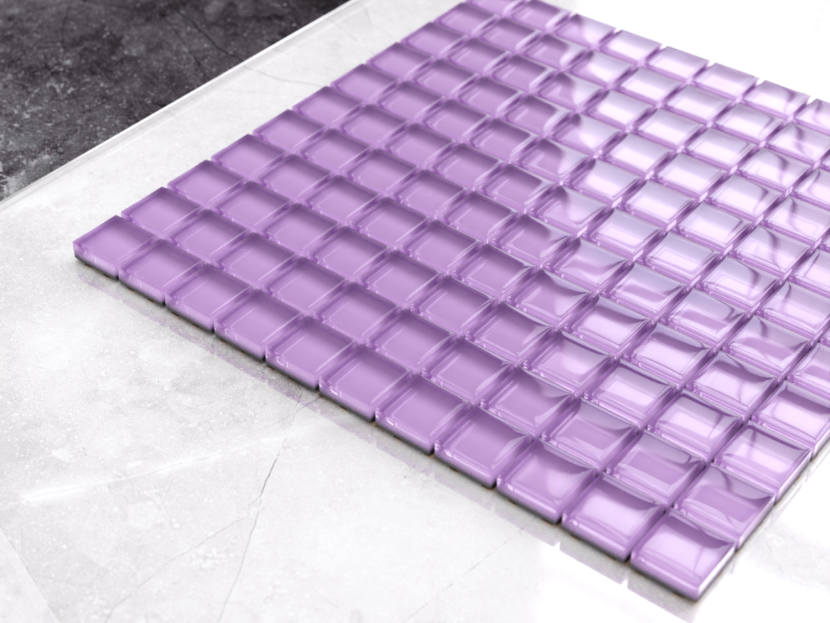 MOZAIKA SZKLANA FIOLET VIOLA 30x30cm 8mm – dekoracyjne do wnętrz – Szklane Mozaiki