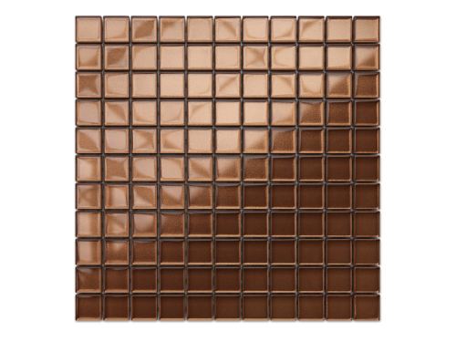 MOZAIKA SZKLANA BRĄZOWA BROWN METALIC 30x30cm 8mm