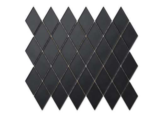 MOZAIKA SZKLANA KARO ROMB CZARNY SOFT BLACK