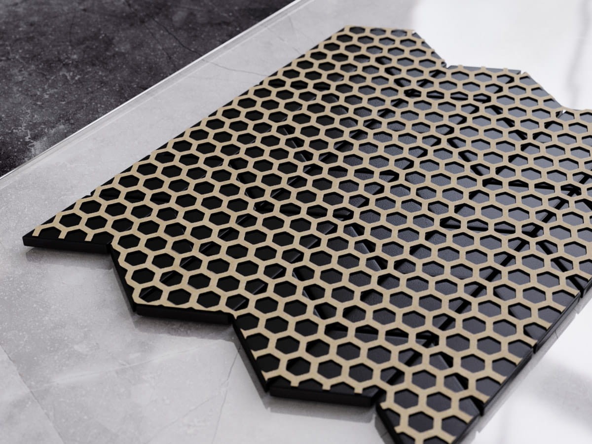 MOZAIKA SZKLANA CHEVRON ROMB CZARNY SOFT BLACK  – dekoracyjne do wnętrz – Szklane Mozaiki