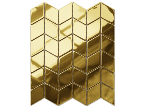 MOZAIKA SZKLANA CHEVRON ROMB ZŁOTA GOLD METALIC
