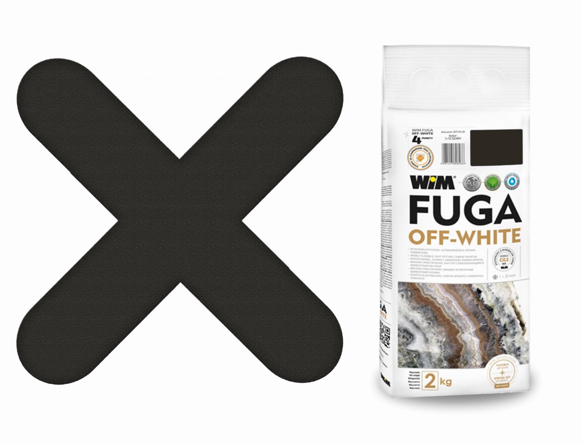 FUGA wysokoelastyczna do mozaiki CARBON BLACK 2kg – dekoracyjne do wnętrz – Szklane Mozaiki