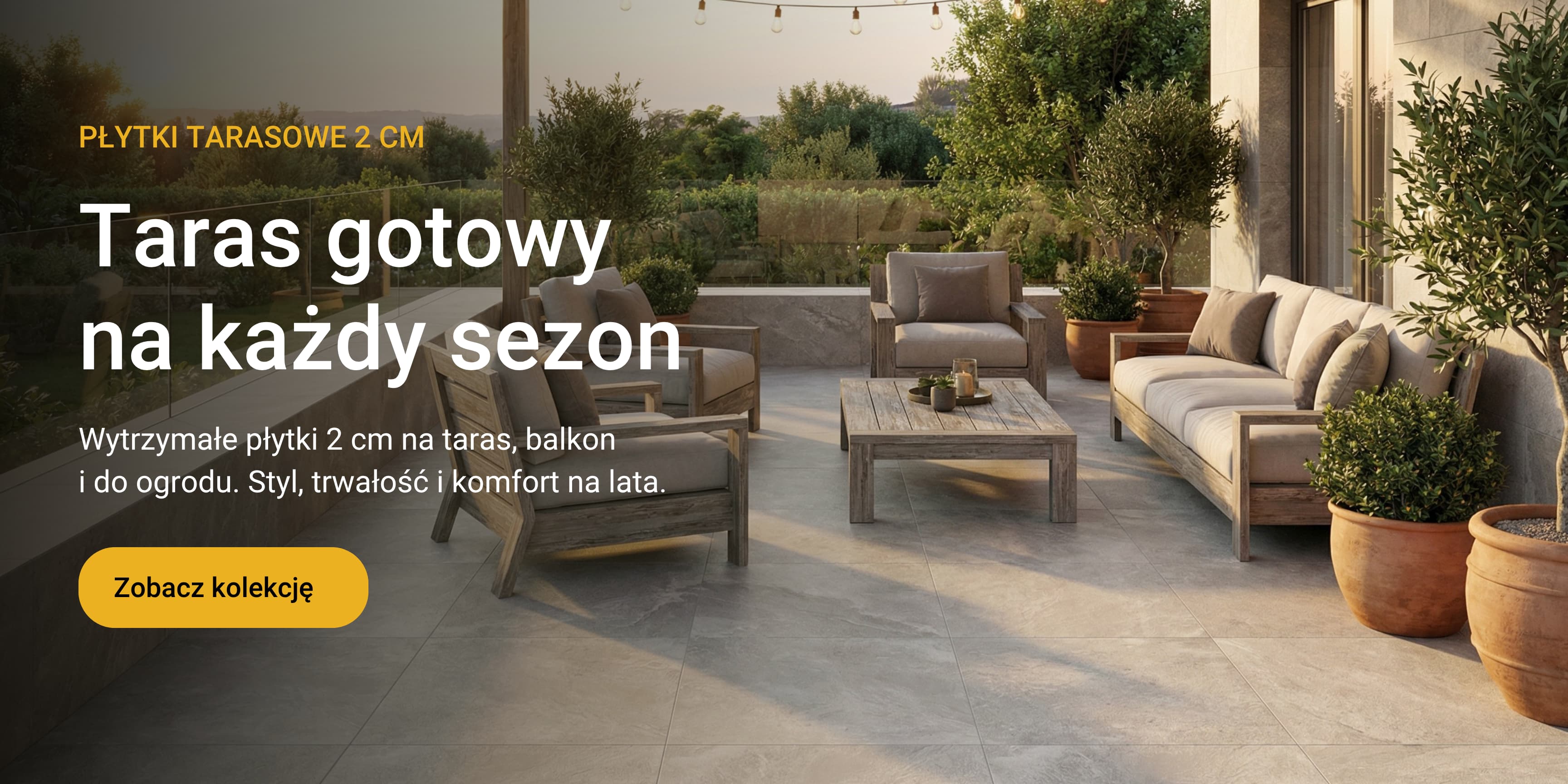 Płytki gresowe tarasowe 2cm na balkon
