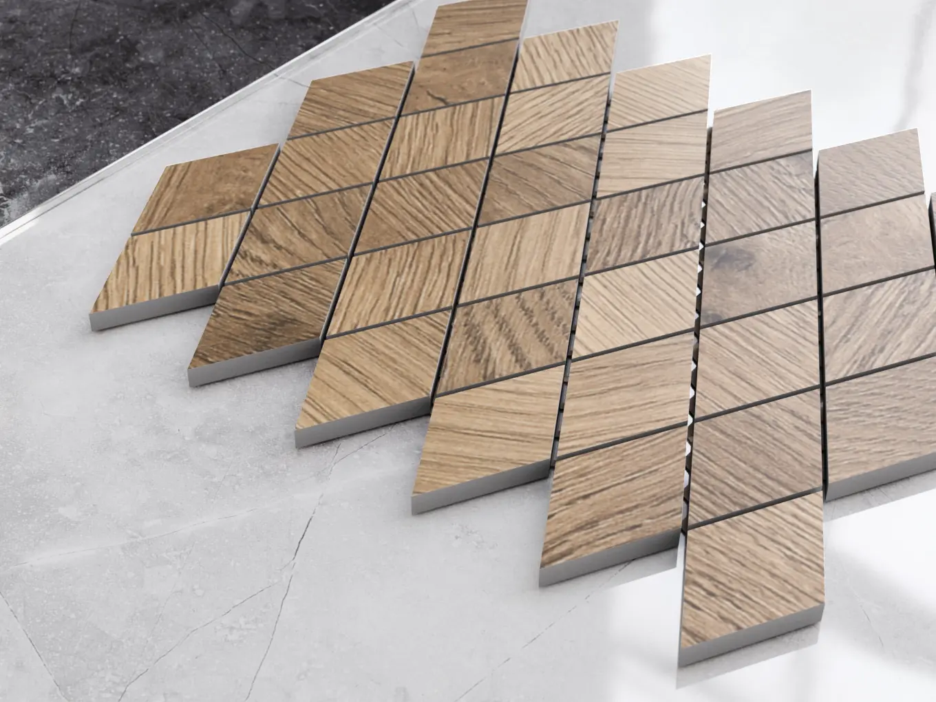 Karo Natural Oak – detal drewnianej struktury i wzoru karo