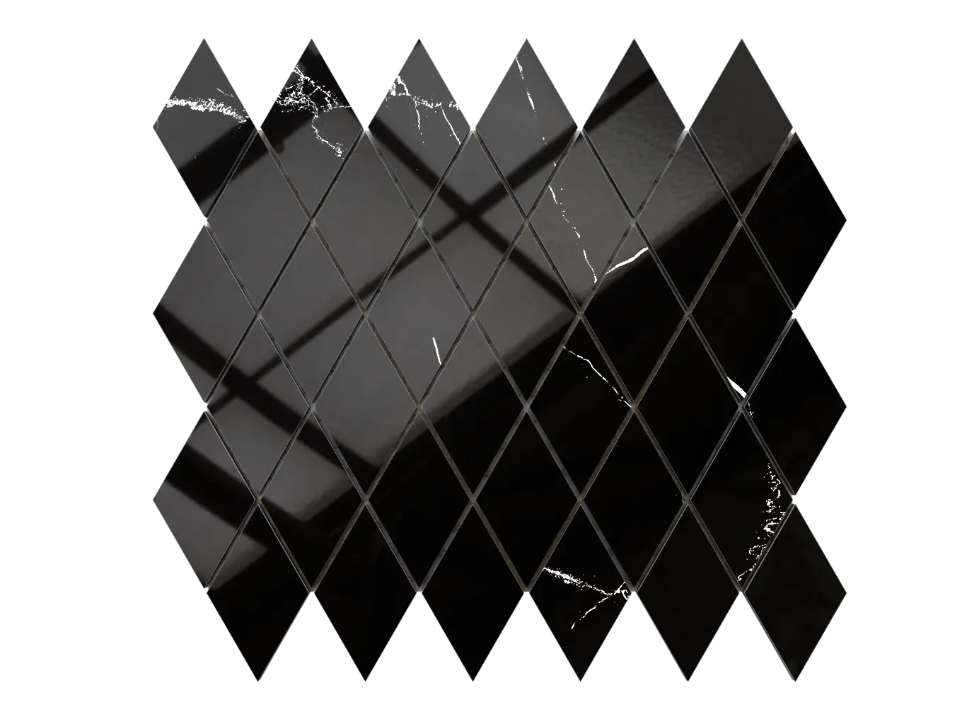 Mozaika Karo Black Marble – czarny marmur, wysoki połysk