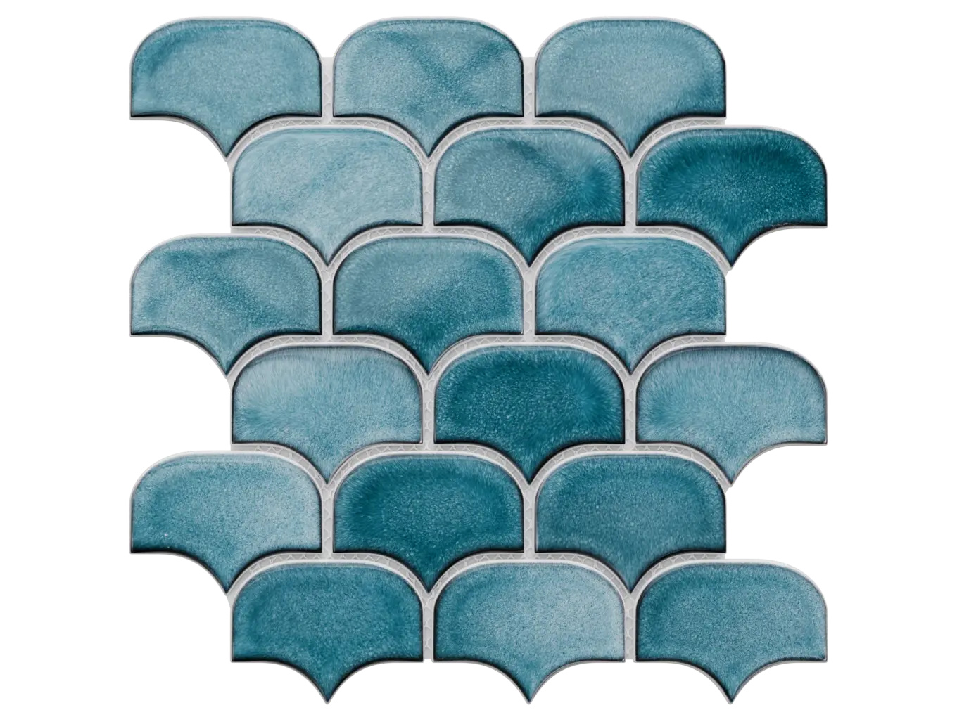 Mozaika Ceramiczna Heksagon Long Silk Blue