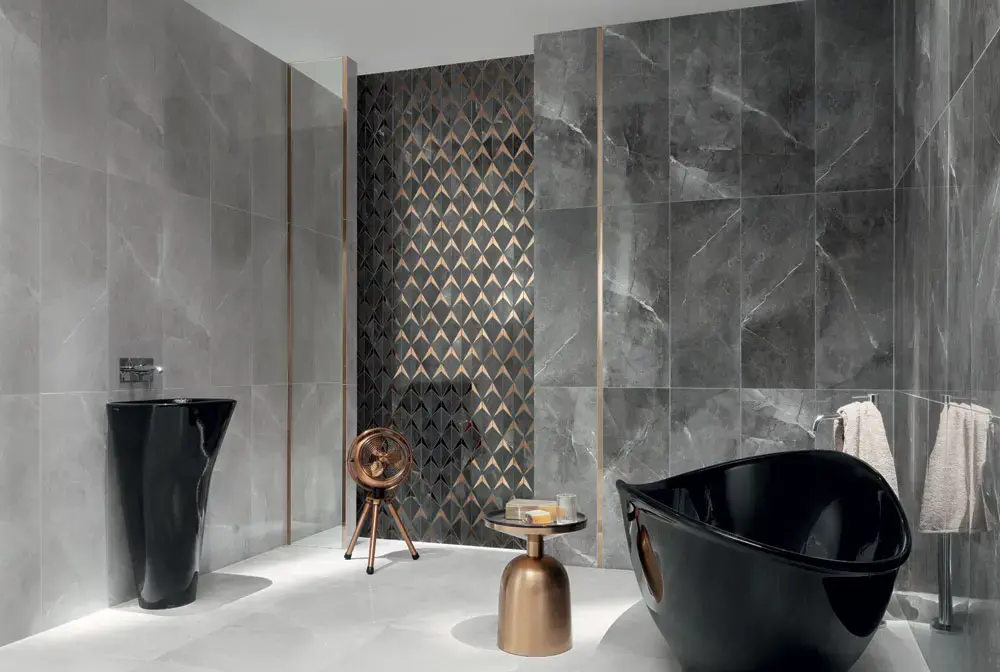 Tubądzin Brainstorm Black LAP 59,8x59,8 płytka gresowa lappato