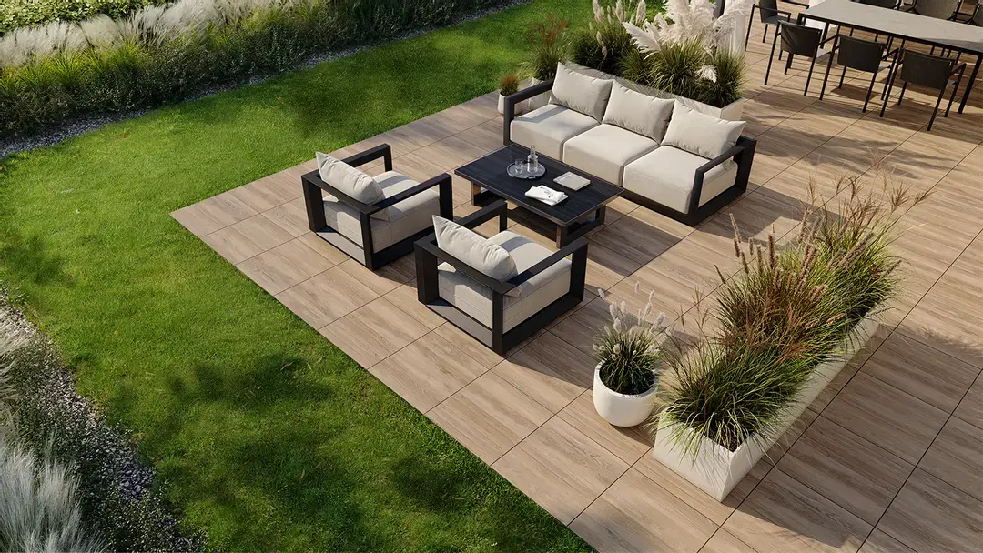 Tubądzin Patio Wood koraTER 59,8x59,8 płyta gresowa tarasowa drewnopodobna 18 mm