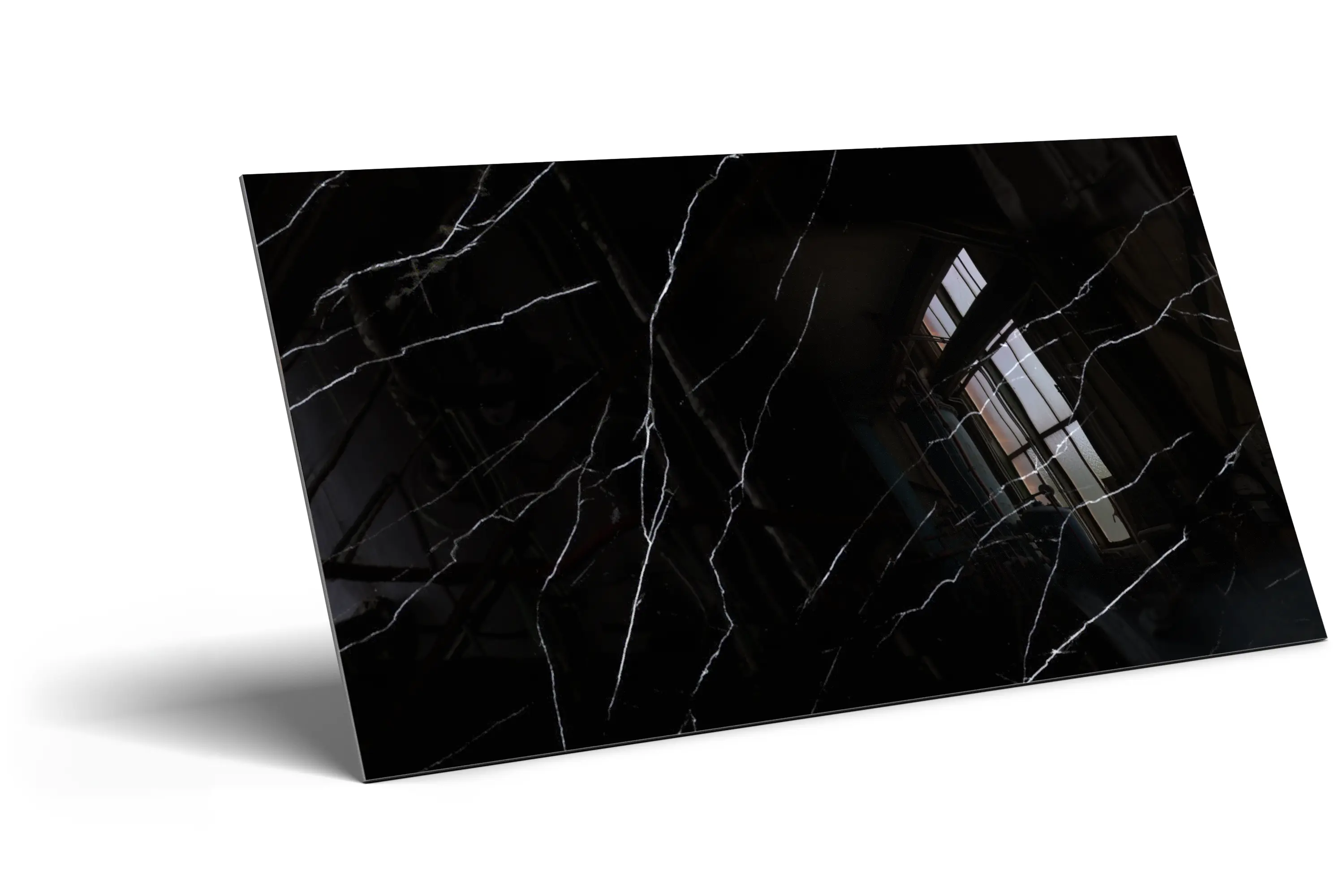 Carrara Black Poler 60x120 czarna płytka marmurowa w połysku
